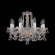 Подвесная люстра bohemia ivele crystal 1413 1413-8-165-g-balls